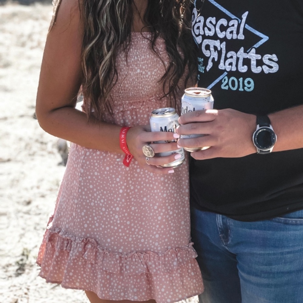 Pink polka dot/ cow print dress